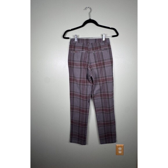 Volcom Frochickie Mid Rise Regular Fit Plaid Chino Pants Womens Size 24 - Picture 2 of 13
